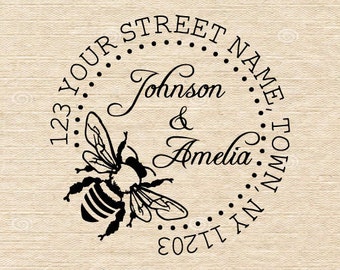 Custom Self Inking or Mounted handle Address Stamp,custom address stamp,Home Sweet Home,Personalized Address Rubber Stamp,Mean to bee - AA49