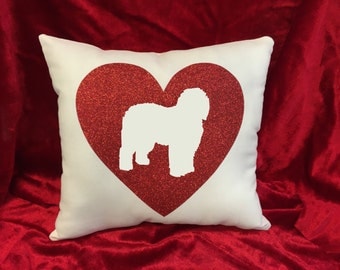 old english sheepdog pillow