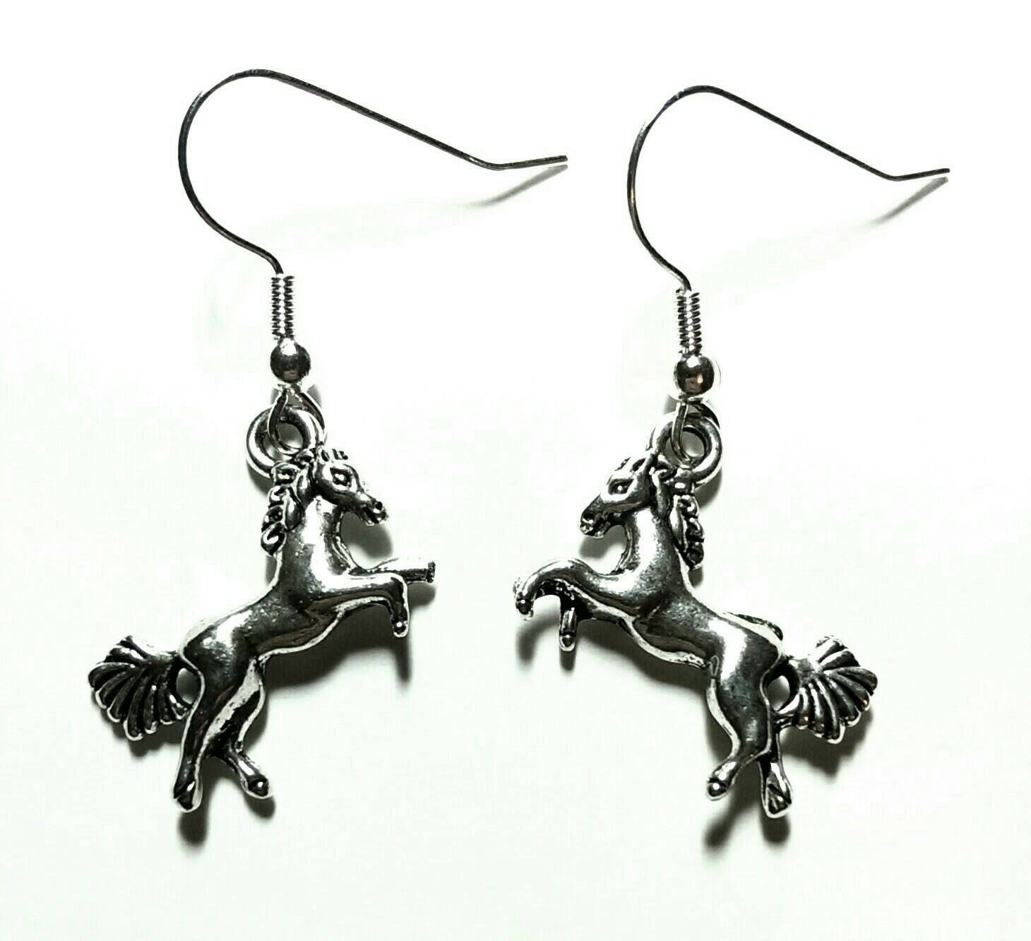 Silver Horse Earrings // Silver Pony Earrings