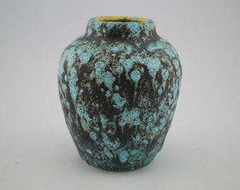 Scheurich 550-10 Matte Turquoise & Grey vase West-Germany