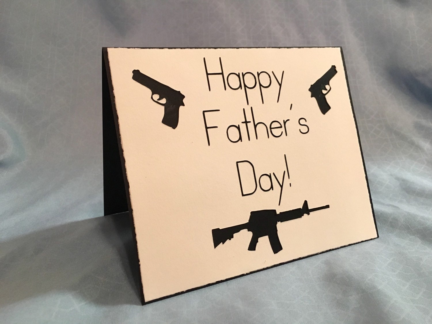 Father's Day Card with Guns by TheHangingGlass on Etsy