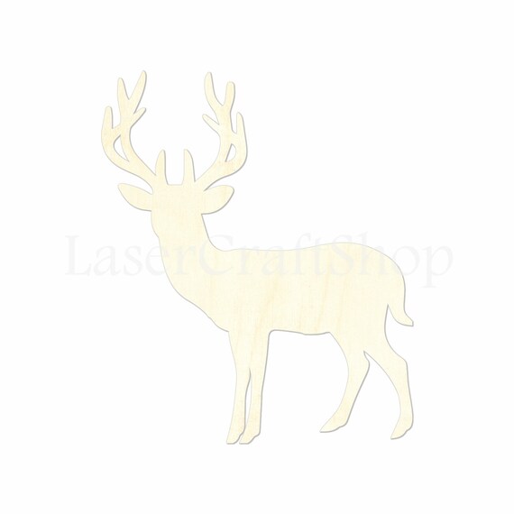 2 34 Deer Wooden Cutout Shape Silhouette Gift