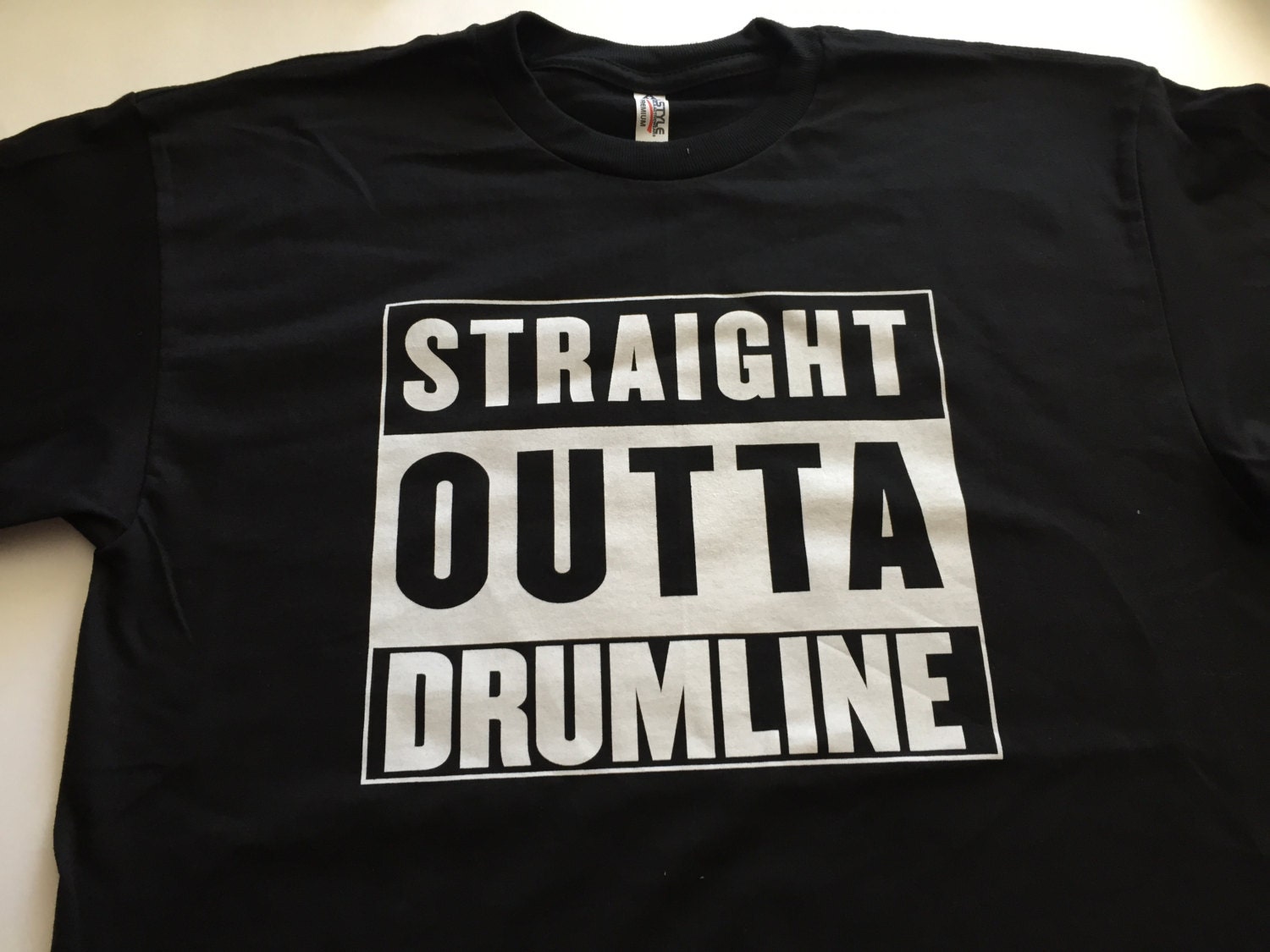 Straight Outta Drumline Black Tee / Marching Band / DCI / Drum