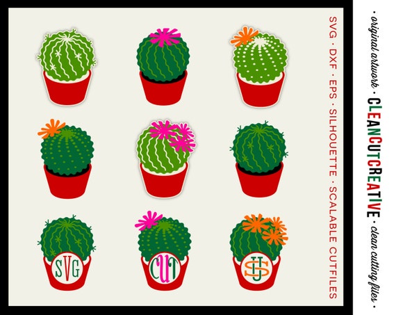 Download SVG Cactus svg Monogram Frames svg Summer Designs Studio3