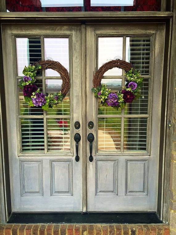 Double door wreath Everyday Wreath by NinasUniqueBoutique