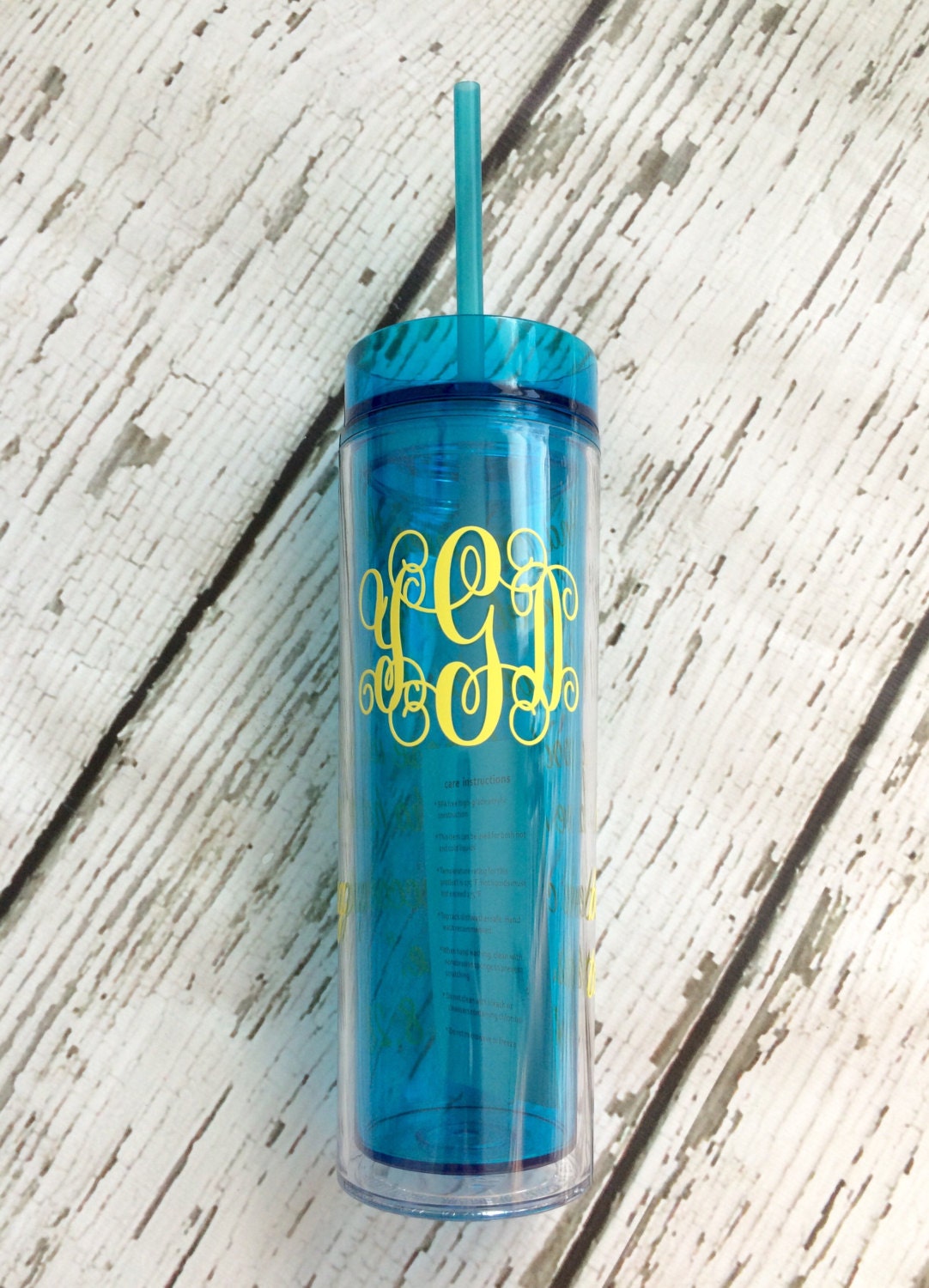 Monogrammed Tumbler // Name Tumbler // Skinny Tumbler