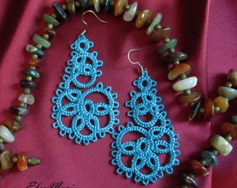 MACHINE EMBROIDERY DESIGN - Lace earrings, tatting
