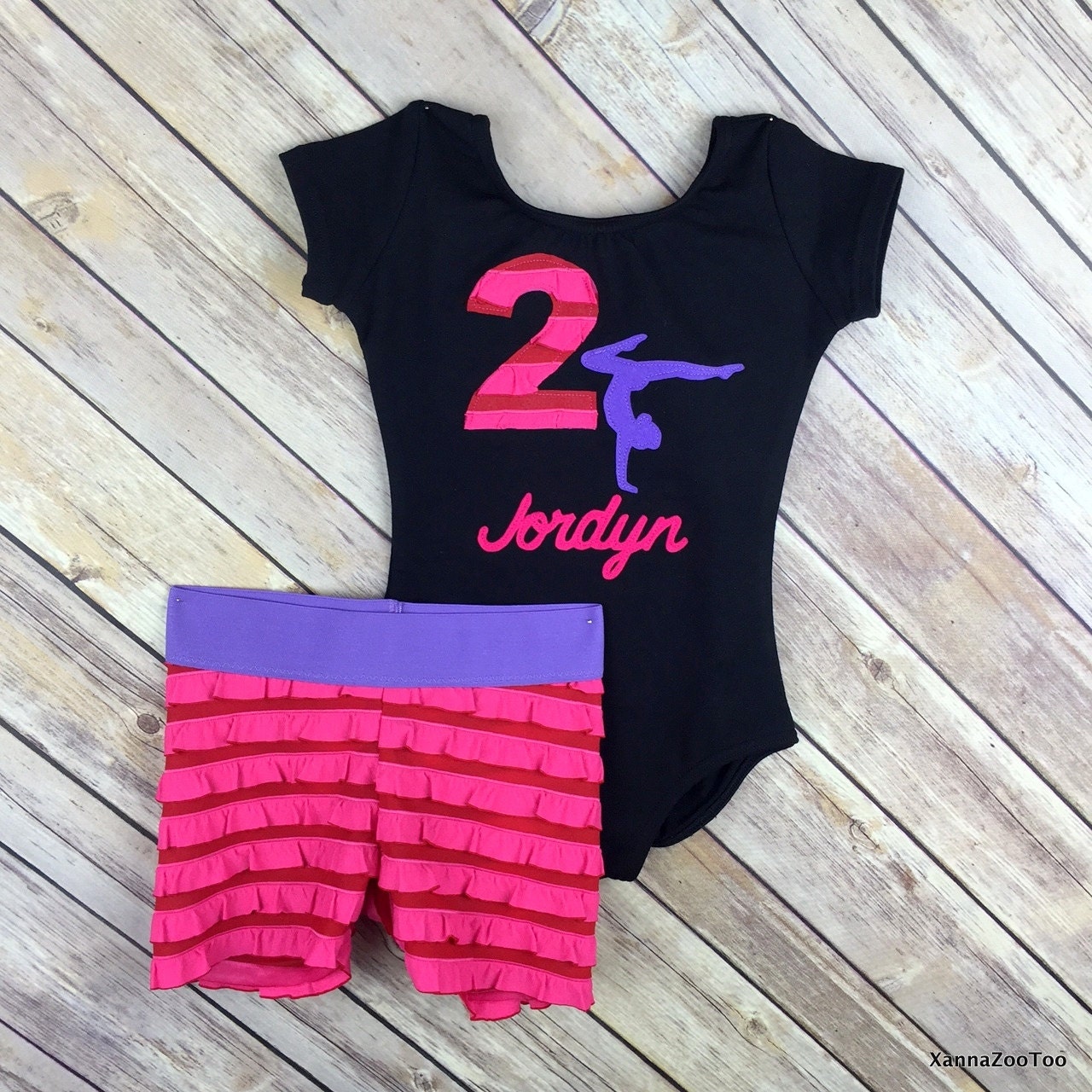 Gymnastics Leotard Outfit Birthday Personalized Gymnast