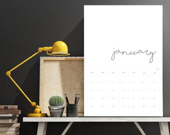 2017 Printed Calendar | Personalised | Simplistic #01603