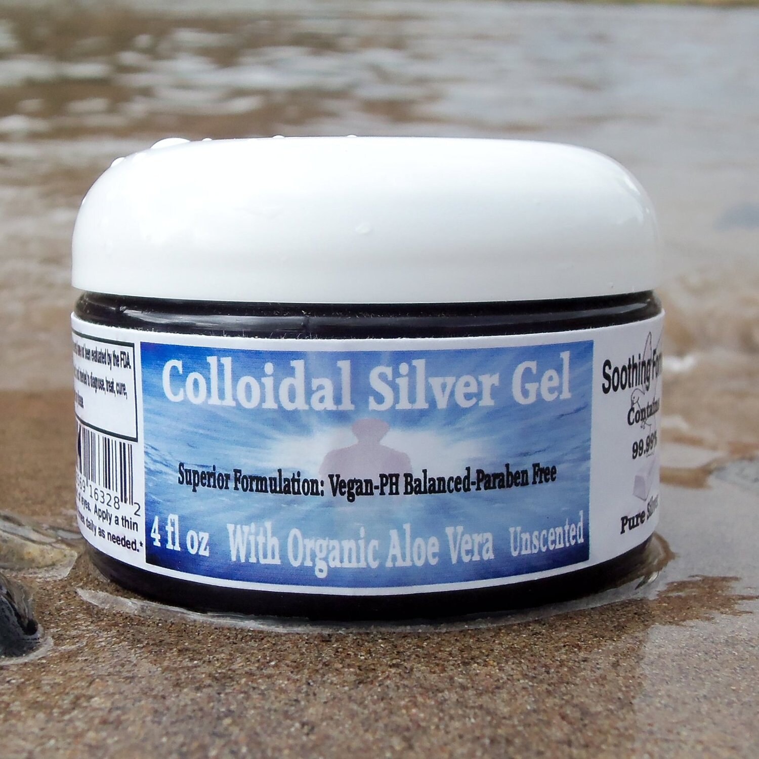 Superior Colloidal Silver Gel BIG 4 oz Jar Made with Cold