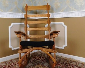Meubles EDRA ~ Quebec Bone Shaped Contemporary Oak Rocking Chair ~ Rocker