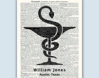 Personalized Pharmacist Gift, Pharmacist Gift, Pharmacy Graduation, Pharmacy Wall Art, Pharmacy Student, Pharmacist Gift, Graduation Decor