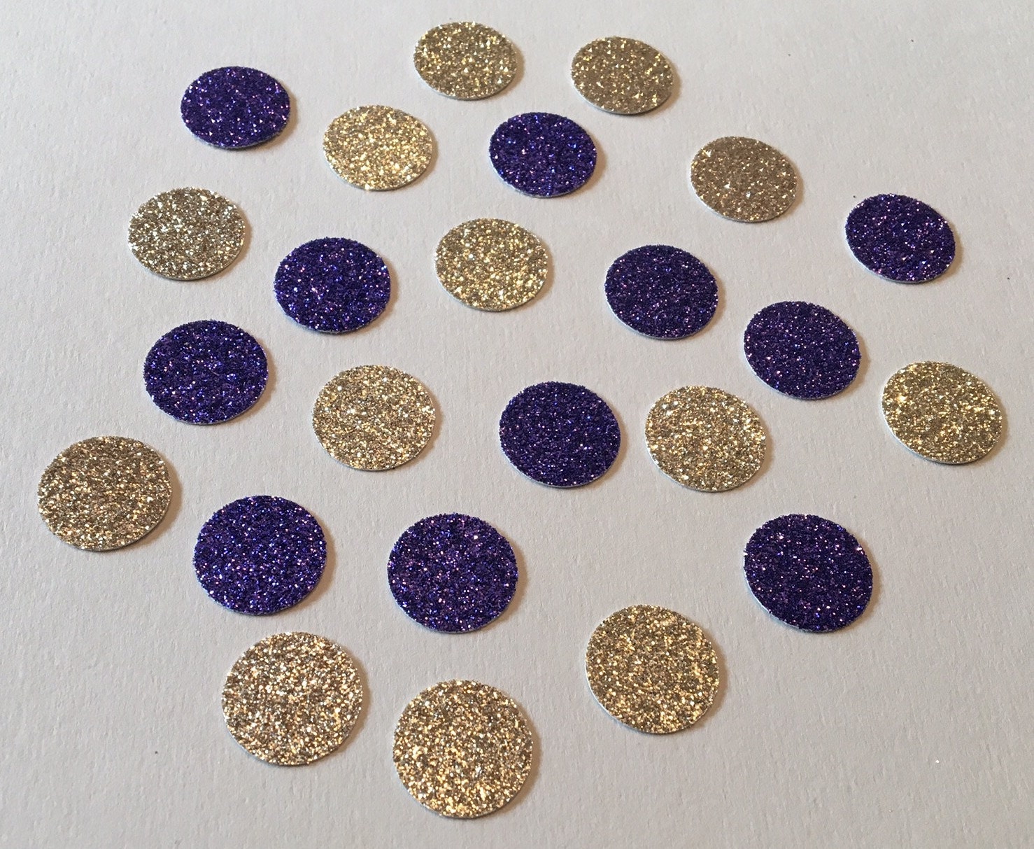 200 Purple and Gold Confetti Glitter Confetti Shower Confetti