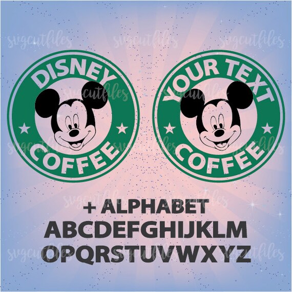 SVG Disney Coffee Logo Cutting File Cricut Silhouette