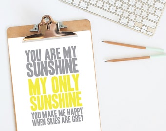 free printable you are my sunshine template