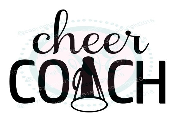 Cheer Coach with Megaphone svg dxf png vip by VinylVixenExpress