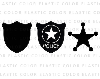 Police badge svg file - police badge clipart - sheriff badge clip art vector digital files svg, png, dxf, eps