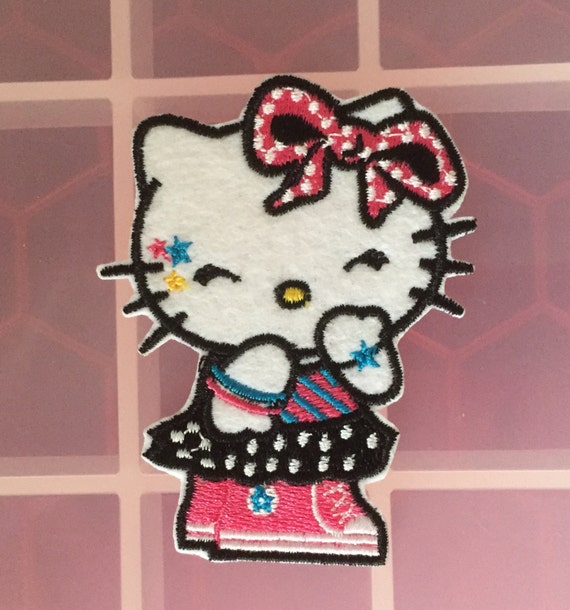 Hello Kitty Inspired Iron On Patch Ready To Ship 