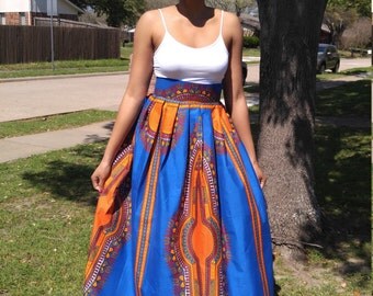African skirt, African print skirt, African maxi skirt, Dashiki skirt, Ankara maxi skirt, dashiki,African long skirt, African fashion, Women