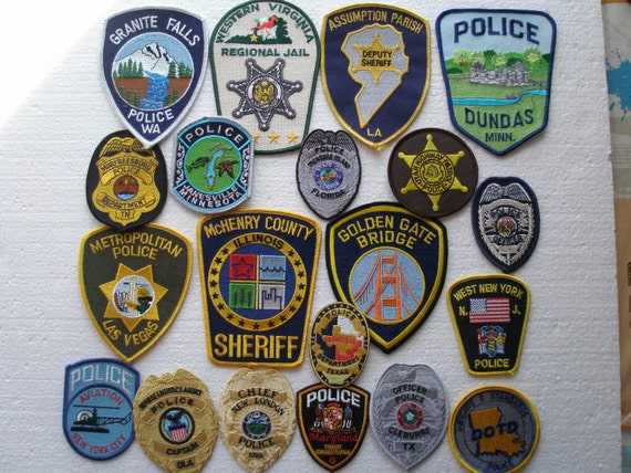 LOT 20 Pcs USA Police Patches. All Original by AmericanBlackEagle