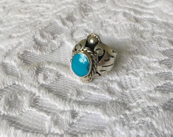 Vintage Sterling 'Taxco' Mexico Poison Ring Sz. 7.5 Signed- 7.3g.