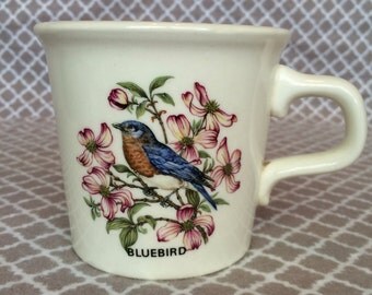 Vintage bluebird coffee mug - taylor international - made in the usa