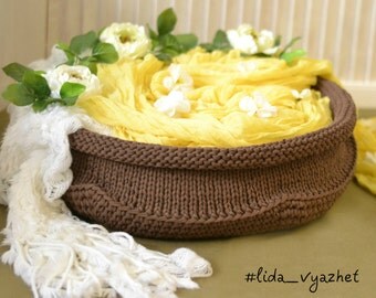 Newborn Basket,Newborn Knit Basket,Newborn Basket Props,Newborn prop basket,Newborn Cocoon,Newborn nest,Crochet Baskets,Newborn photo props