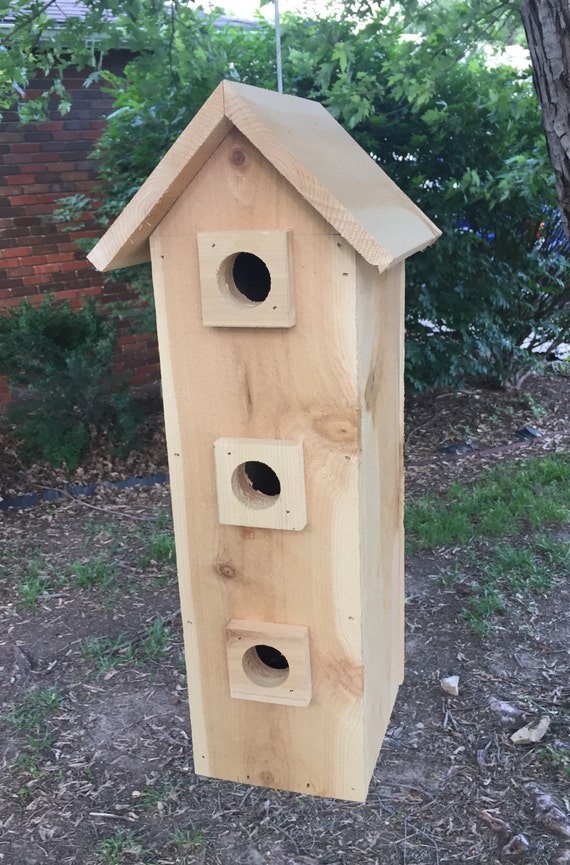 cedar birdhouse hanging birdhouse homemade three story solid cedar birdhouse hanging birdhouse homemade three story solid
