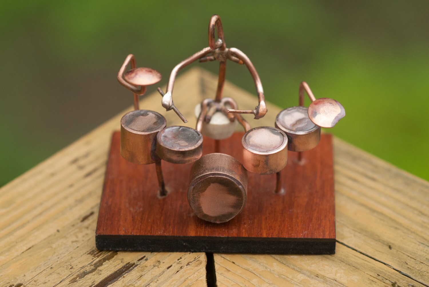 Copper Art Figurine of a drummer