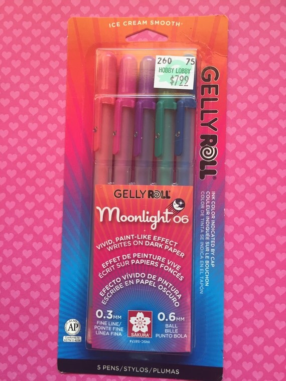 Sakura Gelly roll moonlight 06 neon gel pens set of 5
