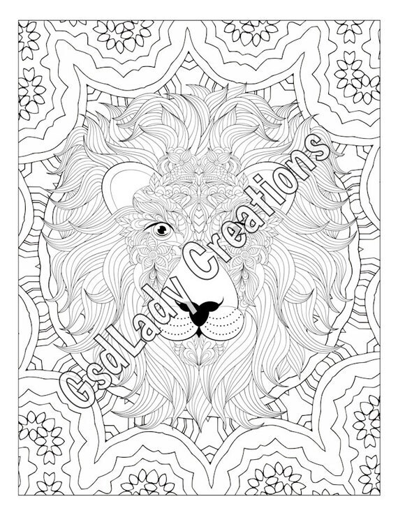 Zen Lion Animal Art Page To Color Zentangle Animal