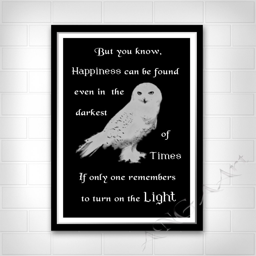 Hedwig Harry Potter Quote Harry Potter print Instant download