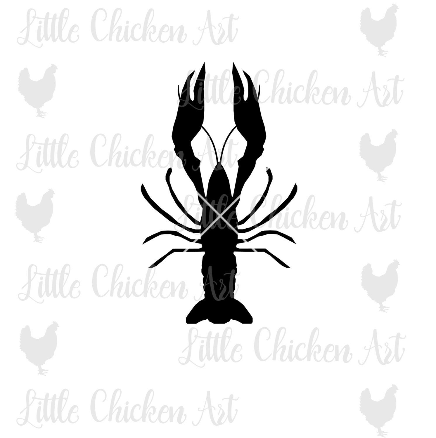 Download Crawfish Clip Art Cut File SVG Silhouette Cameo Cricut