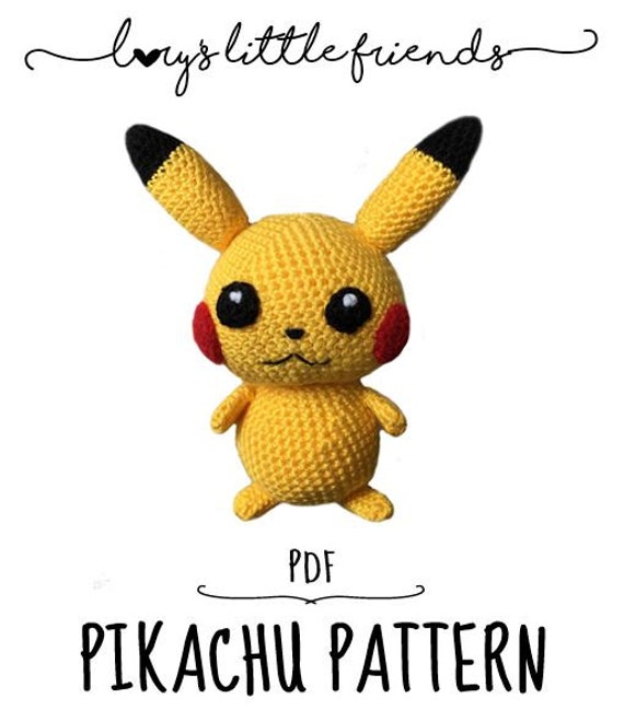 Crochet Pattern Pikachu Pokemon amigurumi pdf