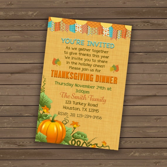 Thanksgiving Dinner Invitation