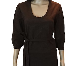 dress dark brown shine