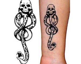 FREE SHIPPING! Dark Mark Death Eater Tattoo (Set of 10) Quidditch 5.5" Tall x 1.75" wide