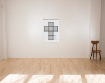 The Golden Section / exhibition poster / keffiyeh print