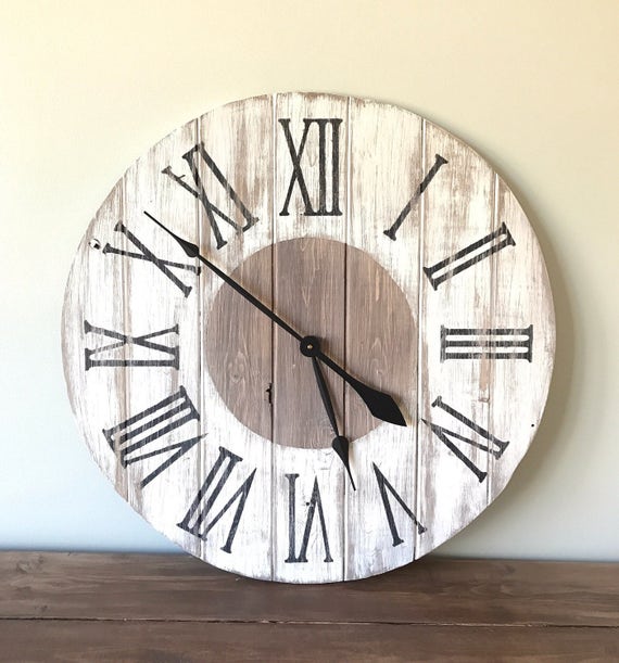 24 in Rustic Farmhouse Wall Clock