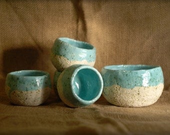Small bowls for wine, Bowl for tea, Cereal bowls, Blue white bowl, Ceramic pialat, Pottery pialat, wine accessories