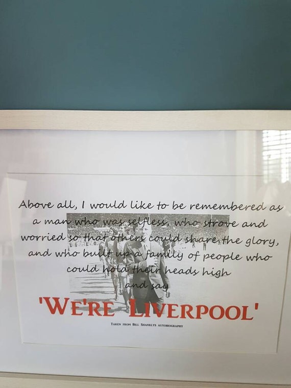 Bill Shankly Quote Framed Print Liverpool FC LFC Famous Quotes