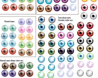 PI-PPullip Custom Flat Chips With Pupil HoleClear