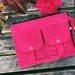 Wristlet Purse, Wallet Wristlet for Women, Large Wristlet, Corduroy Wallet Purse, Pink Fabric Wallet, Wrist Wallet