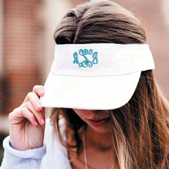Monogrammed Personalized Visor 8 Colors Personalized Sun