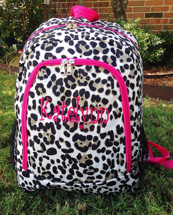 fluffy leopard backpack