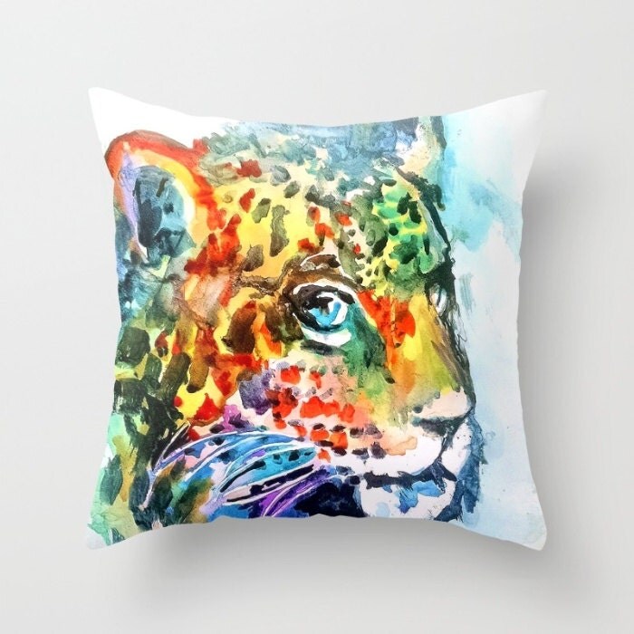 Jaguar Pillow Jaguar Cushion Animal Print Safari print