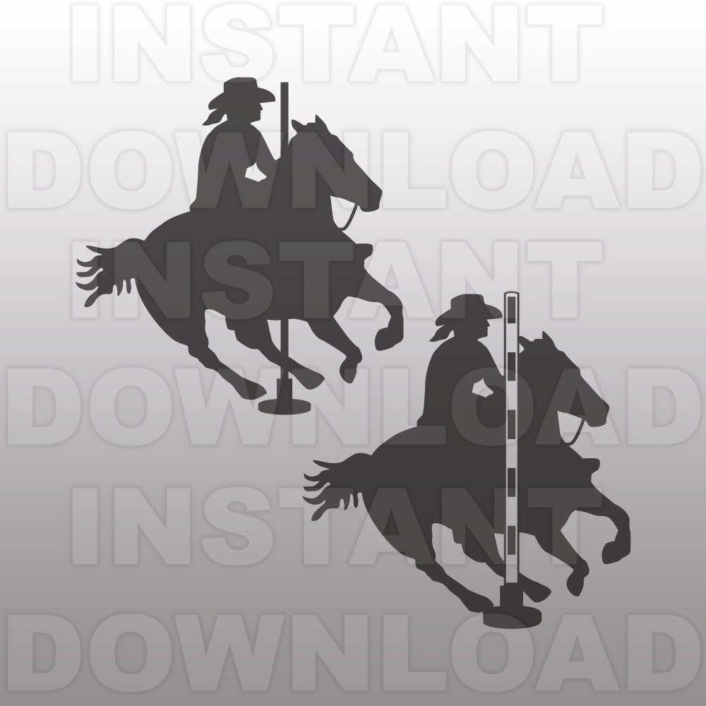 Pole Bending SVG FileCowgirl SVG FileRodeo SVG File-Cutting