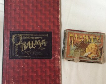 Antique vintage game Halma and board and game pieces 1888