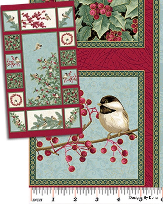 one-fabric-quilt-panel-chickadees-and-berries-by