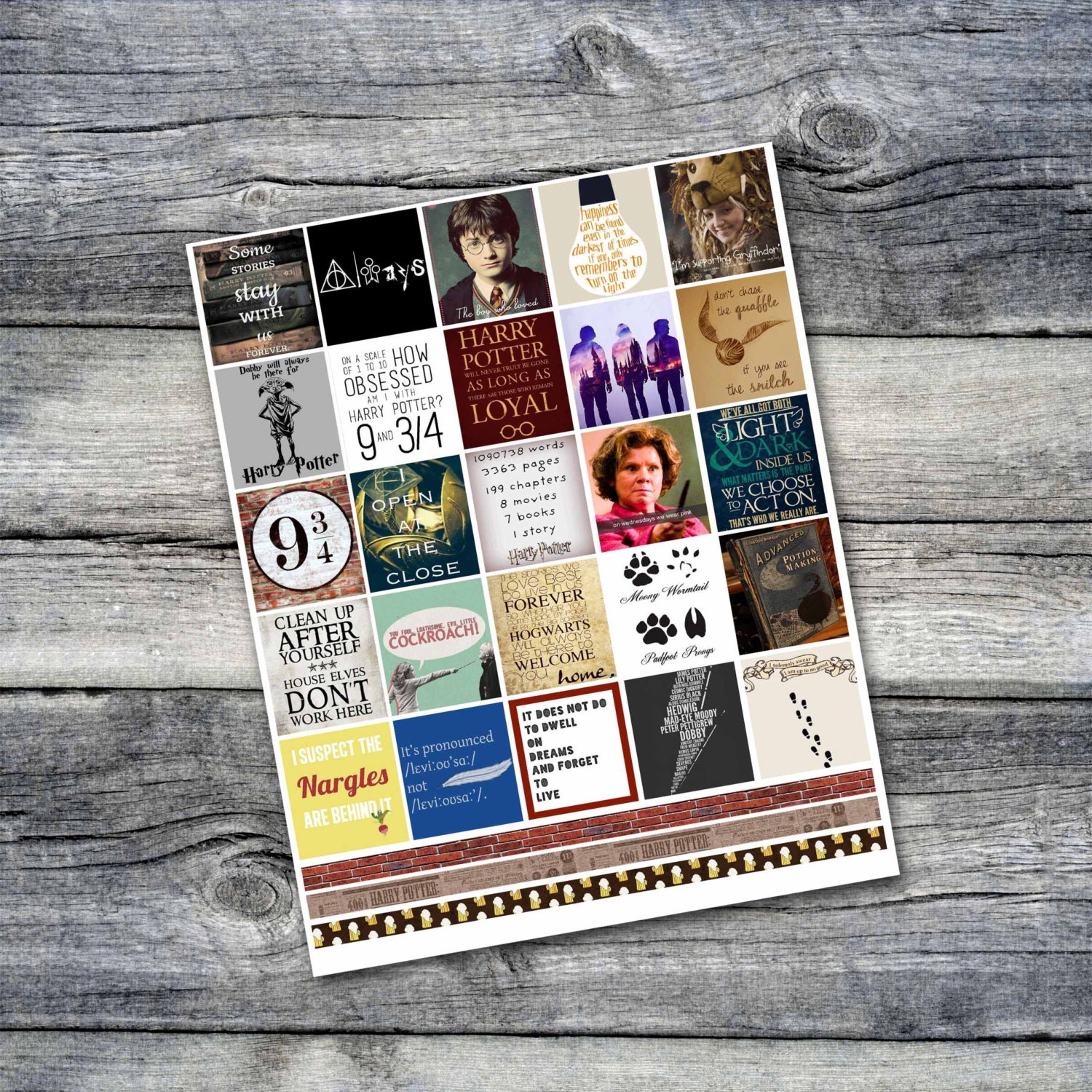 Harry Potter Planner Printable Horizontal ECLP Harry Potter